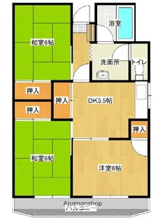 ラインビル西村【3階】の間取り