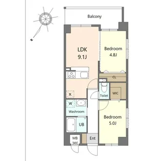 2DKの間取り画像