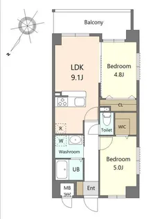 ALIVIS諸岡【8階】の間取り