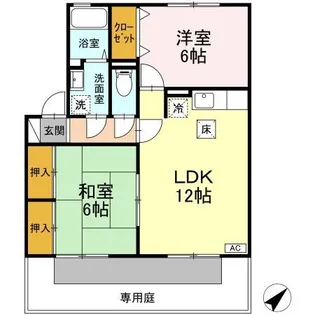 ヴェルドミール春日【1階】の間取り