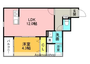 日の出パラシオ【3階】の間取り
