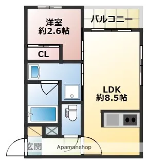 THE NOBLES 井尻【1階】の間取り