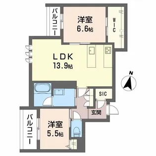 シャーメゾングラン南福岡【3階】の間取り