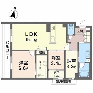 シャーメゾングラン南福岡【2階】の間取り