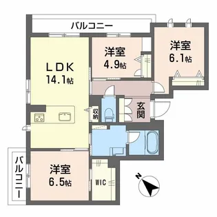 ボヤージュ春日【3階】の間取り