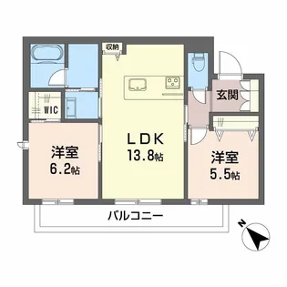 ボヤージュ春日【3階】の間取り