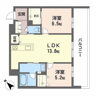 ボヤージュ春日【1階】の間取り