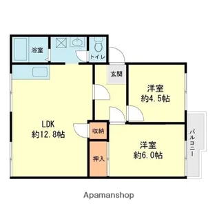 アネックス那珂川A・B【2階】の間取り