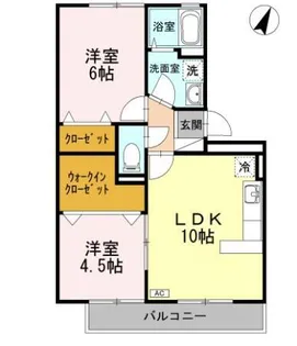 セジュール・プランタン【2階】の間取り