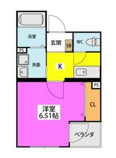 レジデンシャルジェム井尻【1階】の間取り