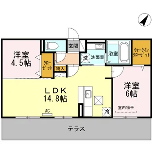 DーROOM南福岡参番館【1階】の間取り