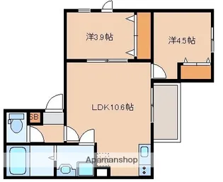 カトレア板付【2階】の間取り