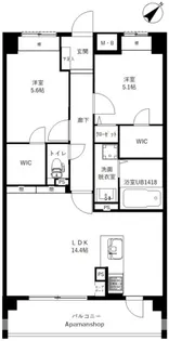 ソルカーサ【6階】の間取り