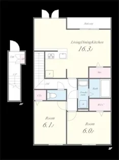 アン ボロンテ【2階】の間取り