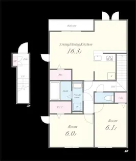 アン ボロンテ【2階】の間取り