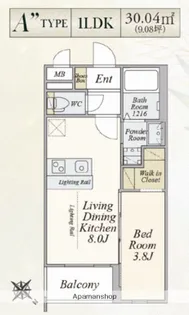 PLUS A HAKATA MODERNO【1階】の間取り