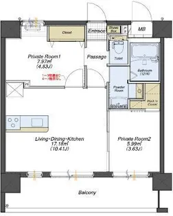 ナナザスタイル小笹【1階】の間取り