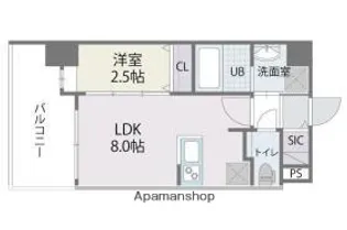 アルティザ博多ミッドシティ【9階】の間取り