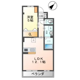 カーサ・グラン 伊都【2階】の間取り