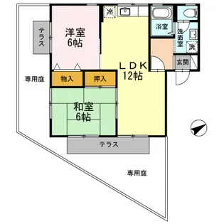 セジュールふじ【1階】の間取り