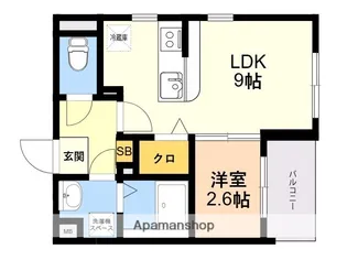 LIFEFIELD南福岡【7階】の間取り