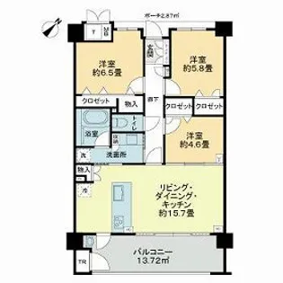 サンメゾン南福岡エルド【0304号室】の間取り