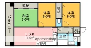コンフォータブル高宮【5階】の間取り