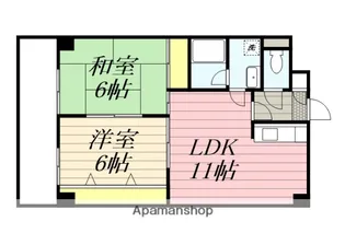 リバティ館【406号室】の間取り