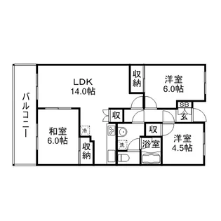 福岡県福岡市南区寺塚1丁目【マンション】の間取り