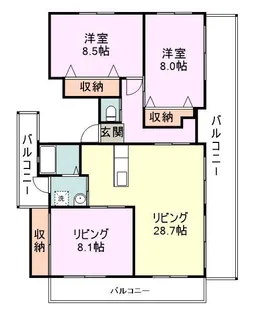 フロスター千早【9階】の間取り