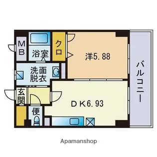 ローヤルマンション博多駅前【8階】の間取り