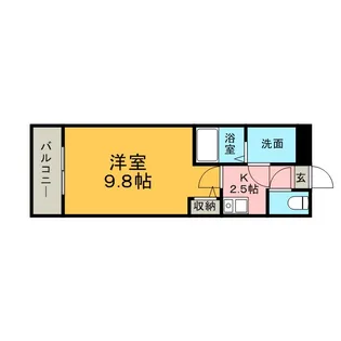 福岡県福岡市博多区春町1丁目【マンション】の間取り