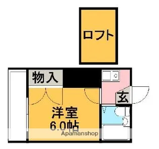 ベルハイム竹下【1階】の間取り