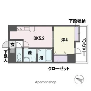 福岡県福岡市南区那の川2丁目【マンション】の間取り