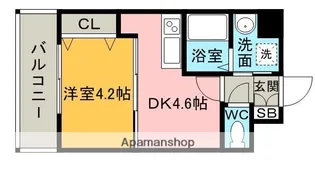ジェイド博多【11階】の間取り