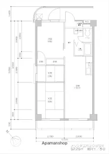 福岡県大野城市中央2丁目【マンション】の間取り