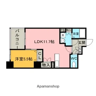 レジディア博多駅南【10階】の間取り