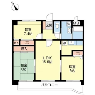 福岡県福岡市南区大橋3丁目【マンション】の間取り