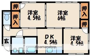 福岡県古賀市谷山【一戸建】の間取り