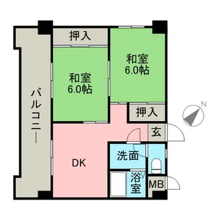 筑紫センタービル【5階】の間取り