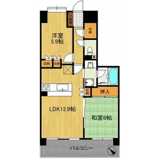 福岡県福岡市博多区竹丘町1丁目【マンション】の間取り