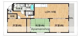 コーポ桃山A棟【1階】の間取り