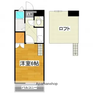 福岡県福岡市南区花畑1丁目【アパート】の間取り