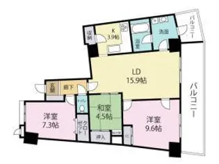 福岡県福岡市東区香椎照葉3丁目【マンション】の間取り