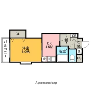 クロスステージ博多駅前【10階】の間取り