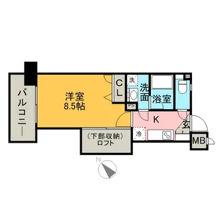 アクタス博多ステーションタワー【6階】の間取り