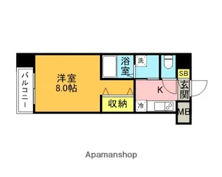 シンフォニア美野島【2階】の間取り
