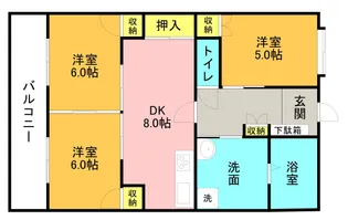 福岡県福岡市南区曰佐5丁目【マンション】の間取り
