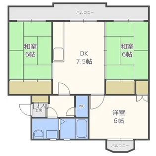 福岡県福岡市南区桧原5丁目【マンション】の間取り