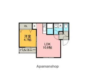 福岡県福岡市東区香椎1丁目【アパート】の間取り